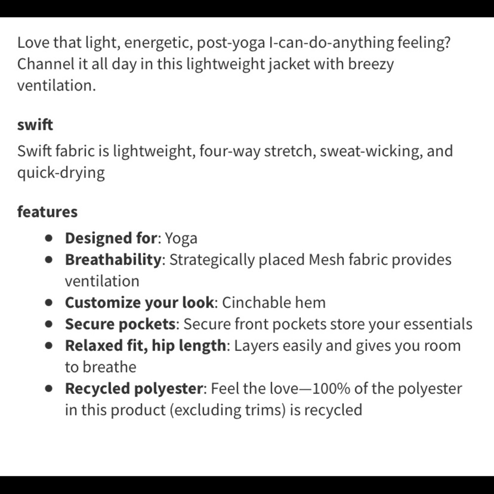 Lululemon In Depth Jacket *Emboss - Picture 3 of 6